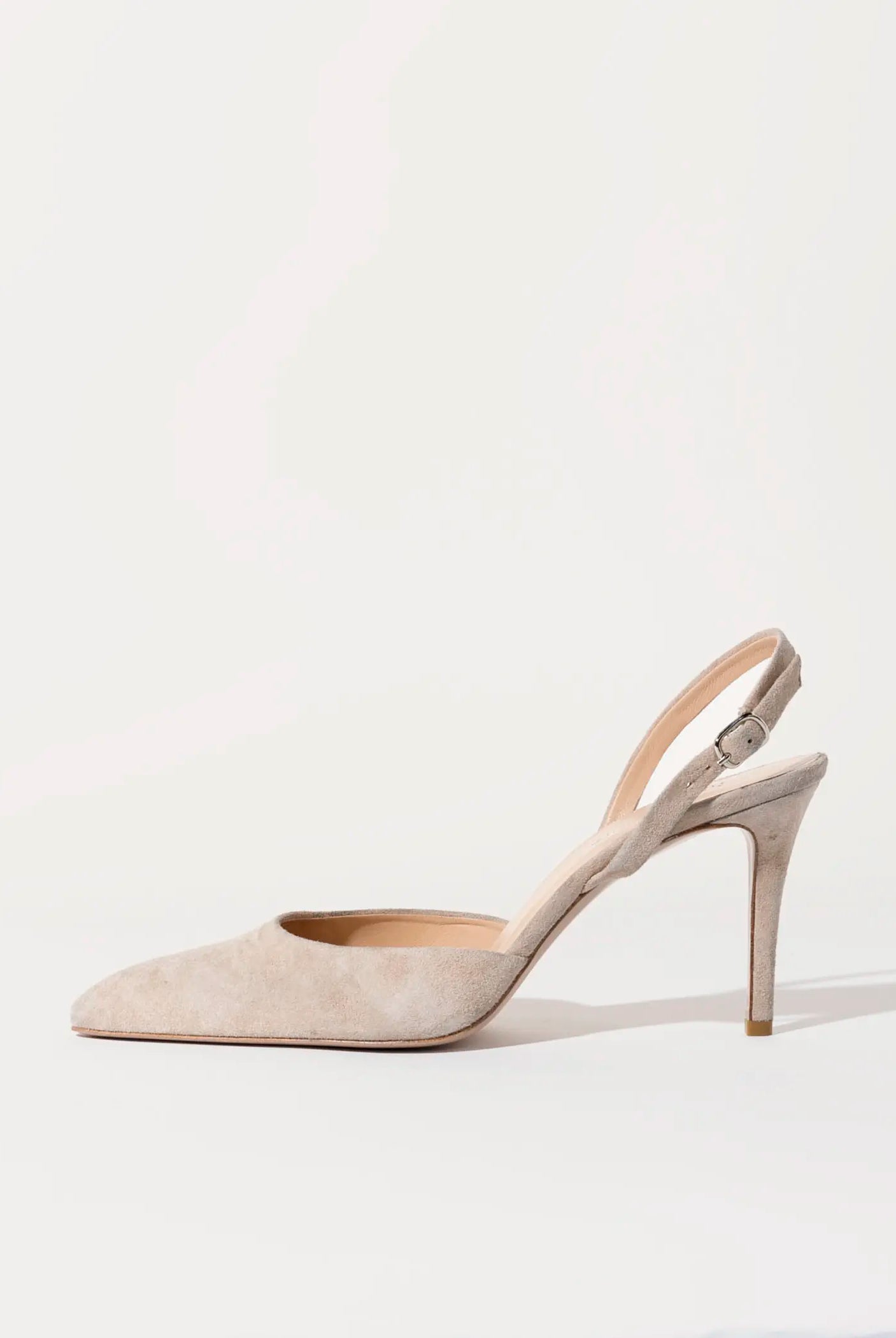 swatch_beige suede suede two piece pump heels