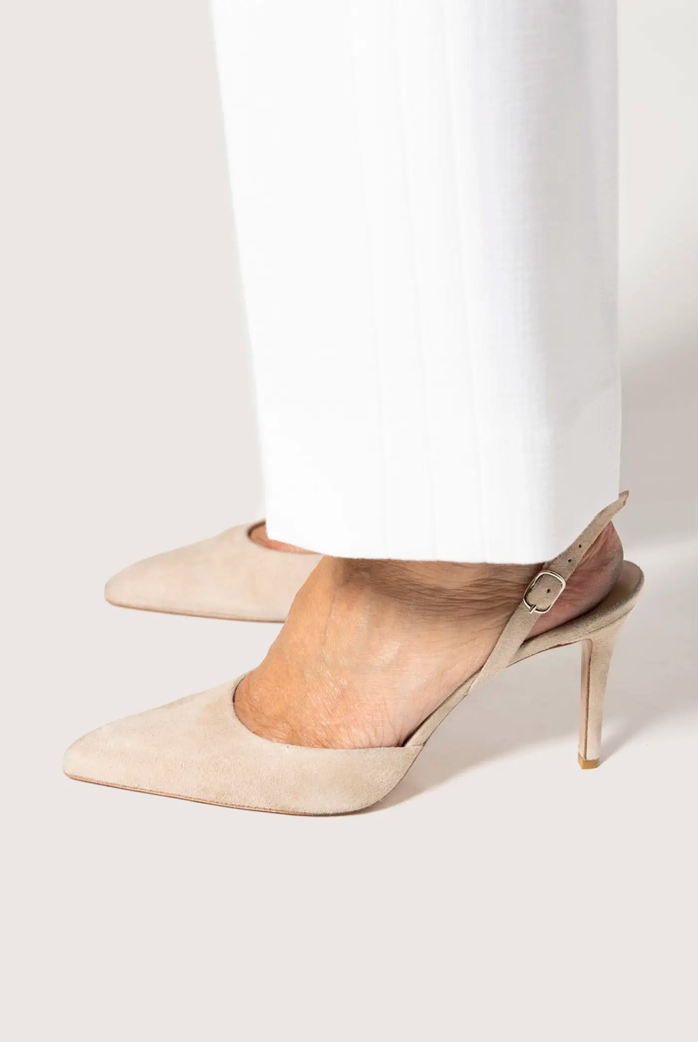 swatch_beige suede suede two piece pump heels