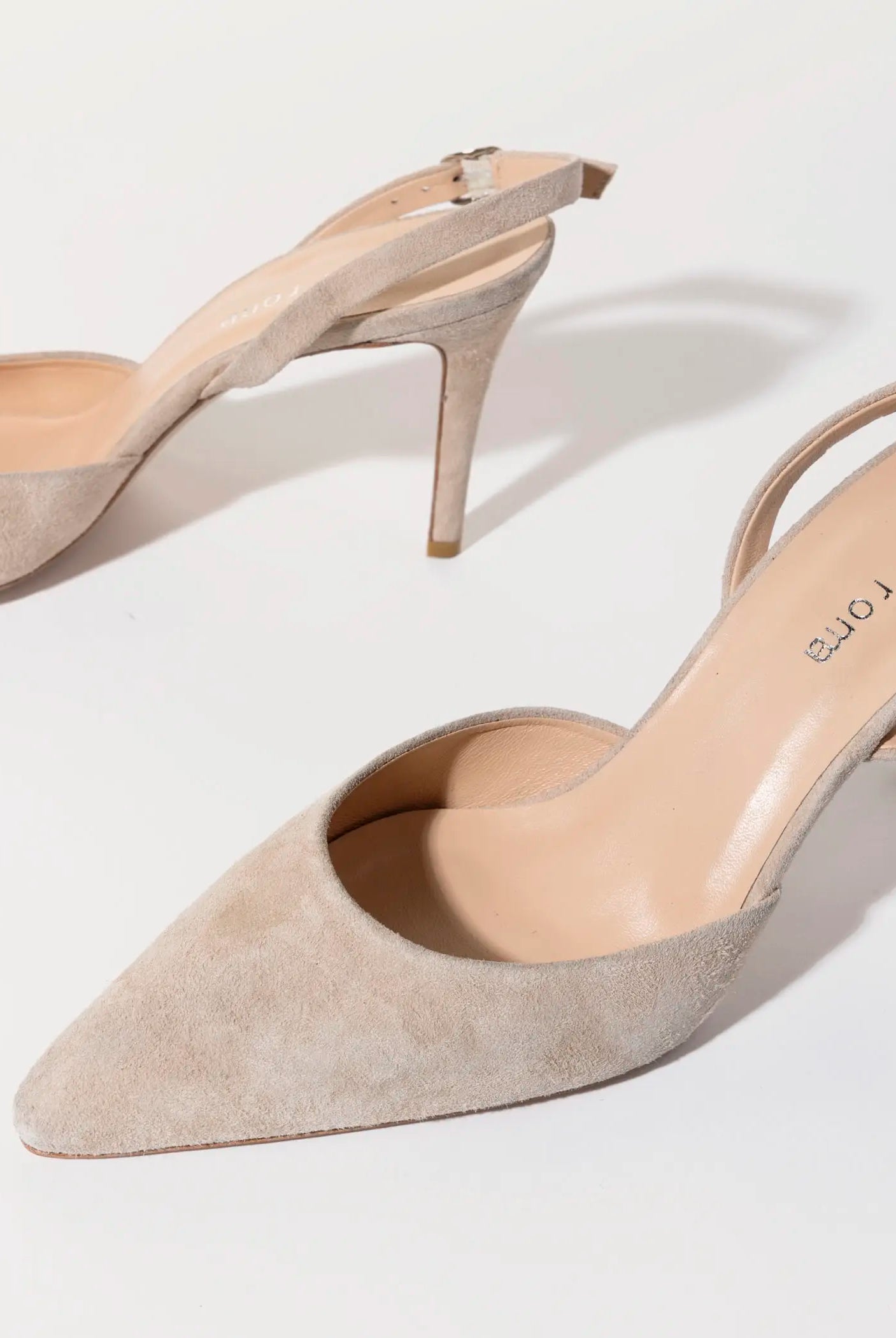 swatch_beige suede suede two piece pump heels