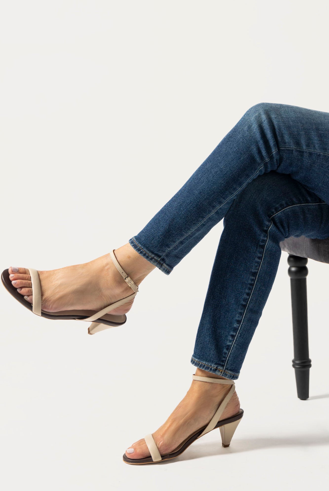 swatch_ivory/brown valentine leather sandal heeled sandals