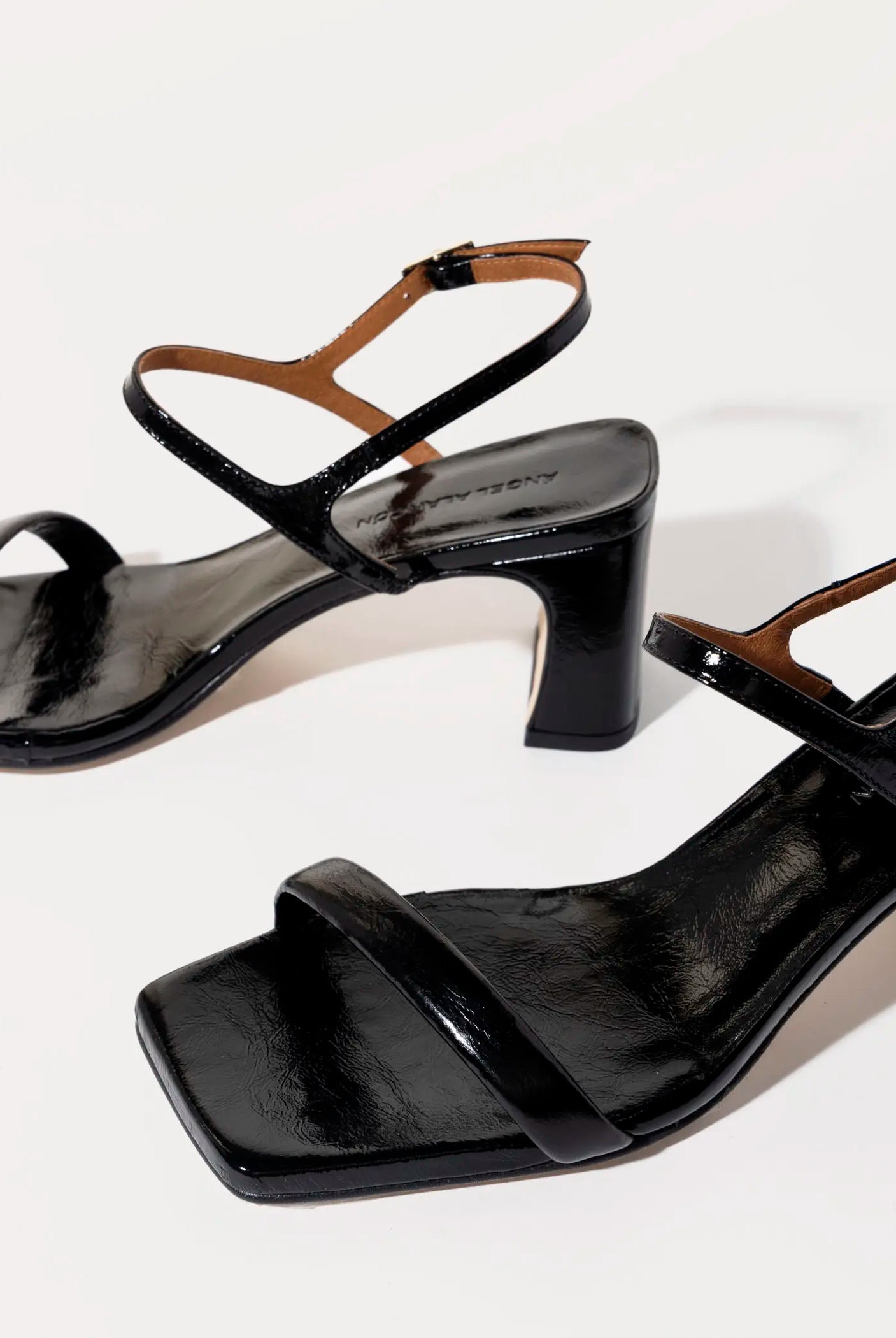 swatch_black patent dominique leather sandal heeled sandals