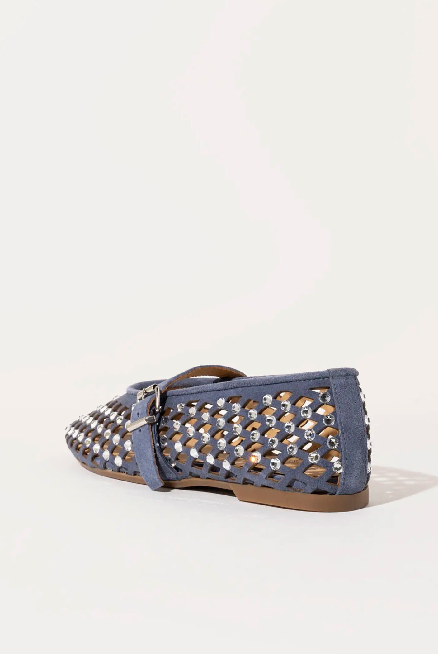 swatch_jeans suede laser cut jeweled flat flat shoes