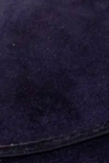 swatch_navy suede suede mule with bit flat shoes