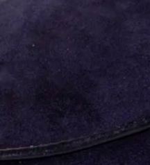 swatch_navy suede suede mule with bit flat shoes