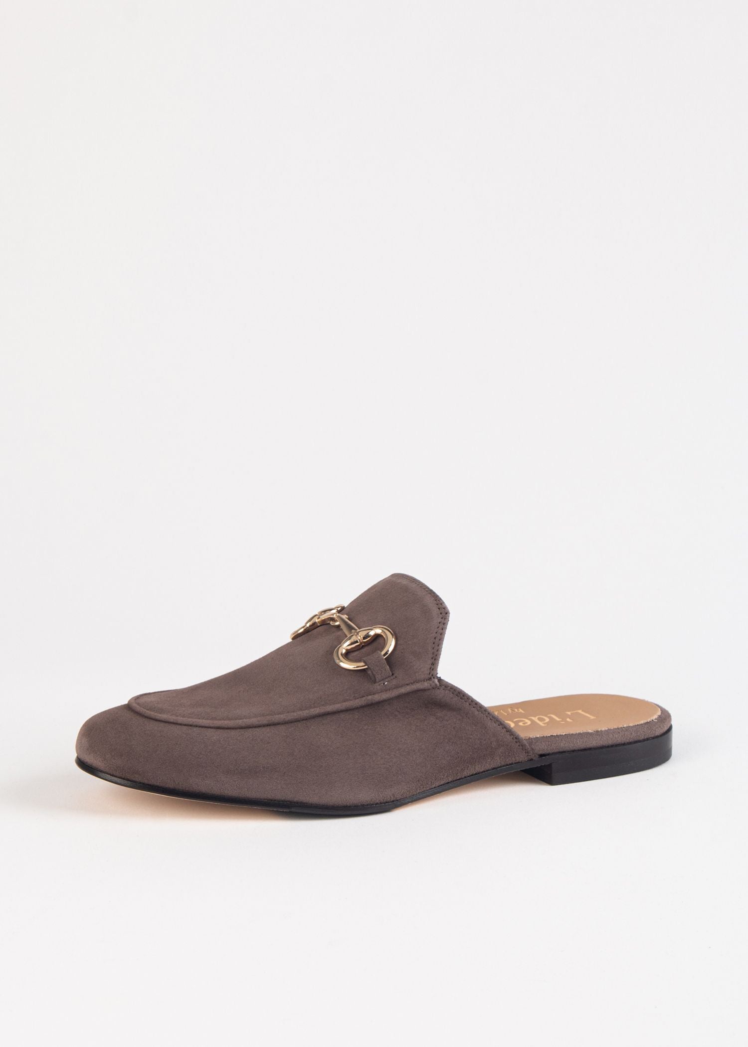 swatch_dark taupe suede suede mule with bit loafers and oxfords