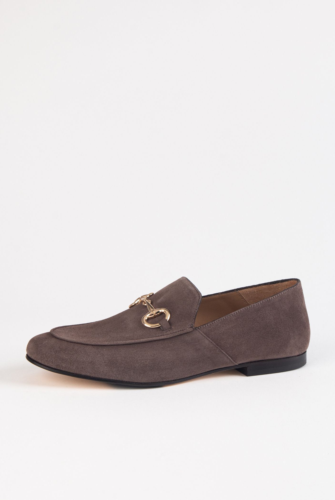 swatch_dark taupe suede suede loafer with bit loafers and oxfords