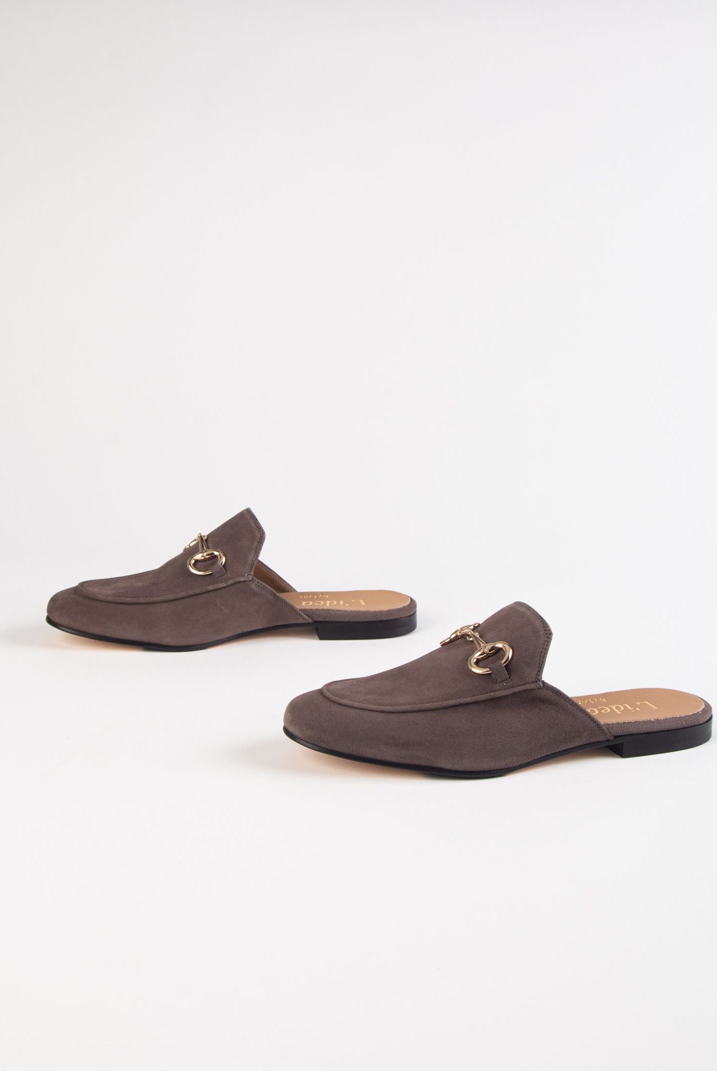 swatch_dark taupe suede suede mule with bit loafers and oxfords