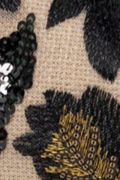 swatch_Black cosai floral sequin evening clutch bag