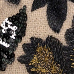swatch_Black cosai floral sequin evening clutch bag