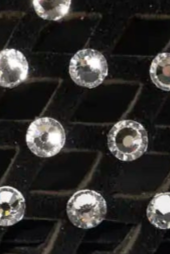 swatch_black suede laser cut jeweled flat flat shoes