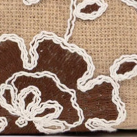 swatch_Coffee cosai floral sequin evening clutch bag