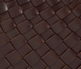 swatch_Coffee vegan leather woven shoulder bag