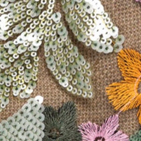 swatch_Green cosai floral sequin evening clutch bag
