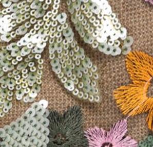 swatch_Green cosai floral sequin evening clutch bag