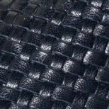 swatch_navy leather woven leather loafer flat shoes