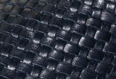 swatch_navy leather woven leather loafer flat shoes