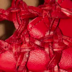 swatch_red leather lussy woven slingback flat shoes