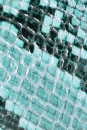 swatch_Turquoise Snake leather peep toe mule L'idea