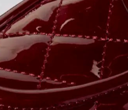 swatch_wine patent quilted leather loafer flat shoes