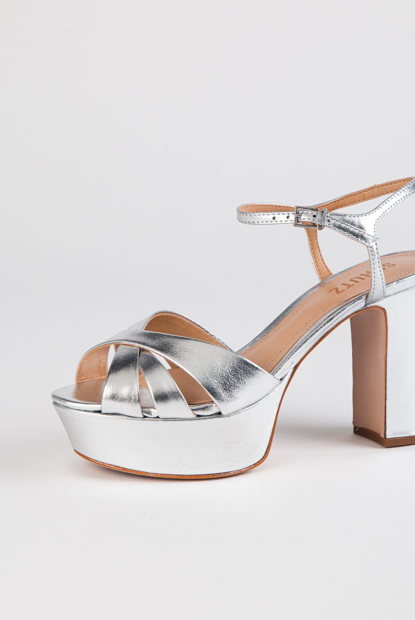 swatch_Silver Leather keefa platform sandal heeled sandals