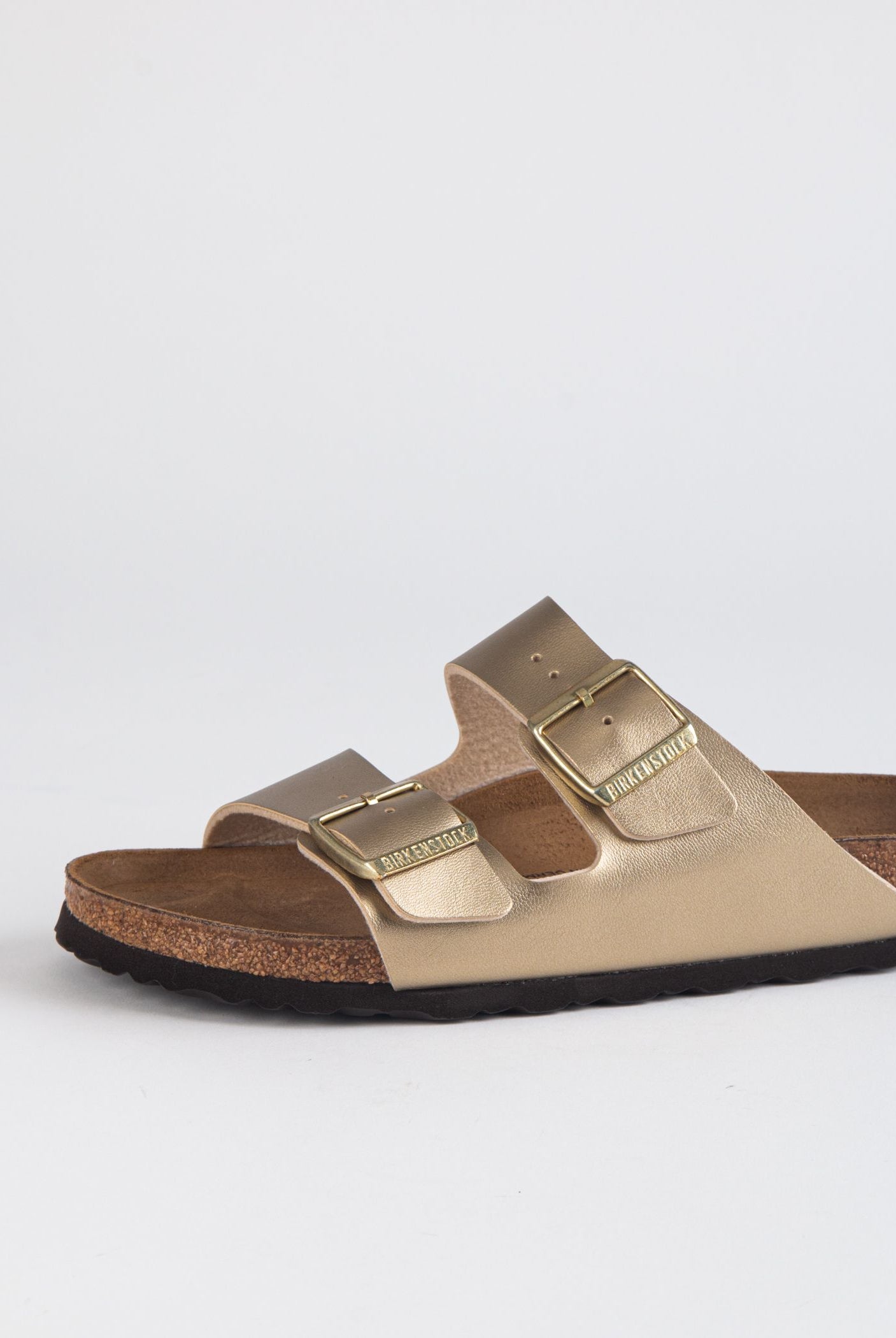 swatch_gold leather arizona sandal flat sandals
