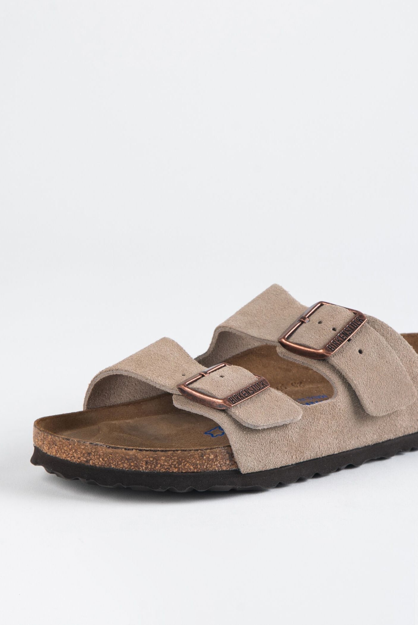 swatch_taupe suede arizona soft footbed sandal flat sandals