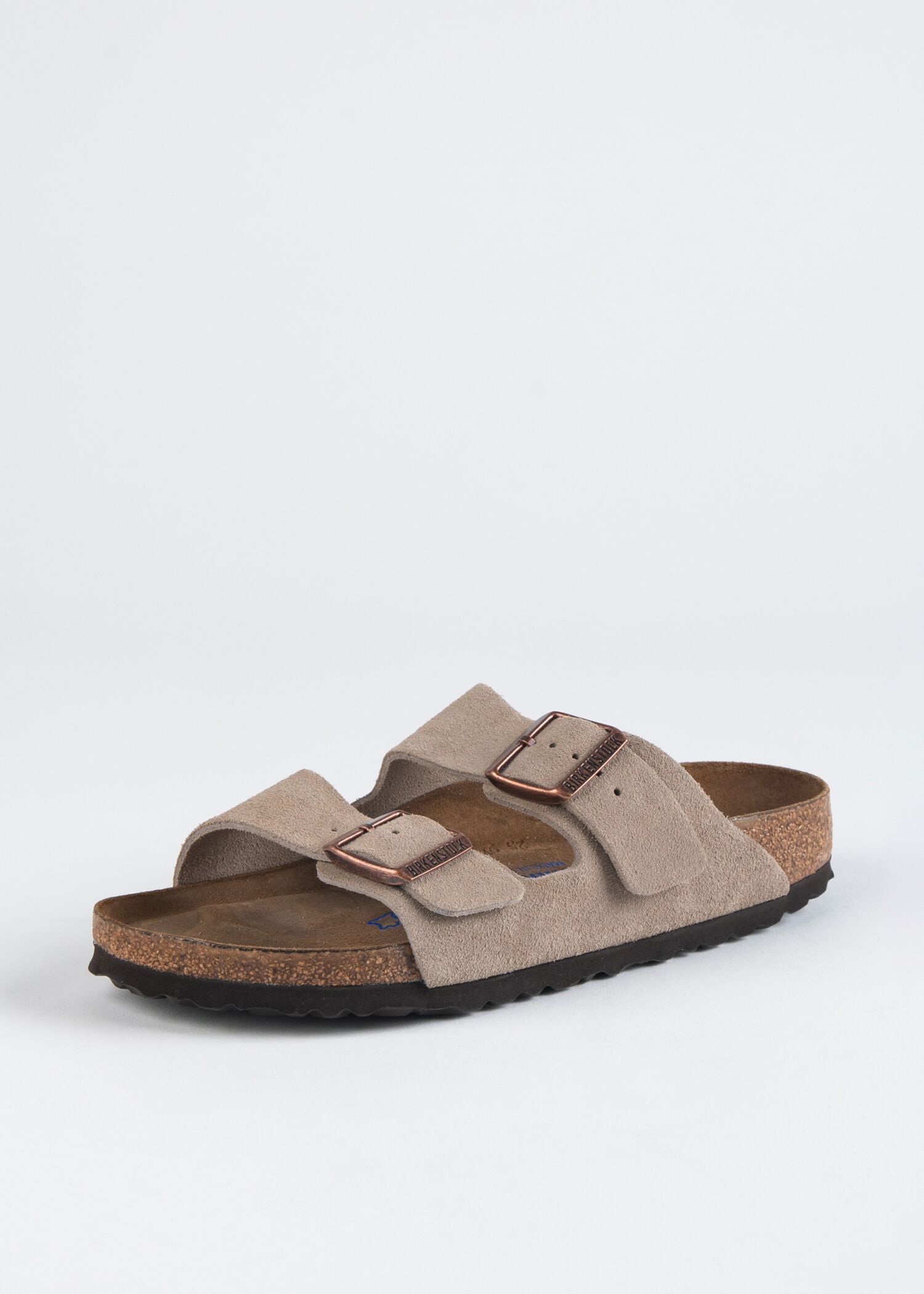 swatch_taupe suede arizona soft footbed sandal flat sandals