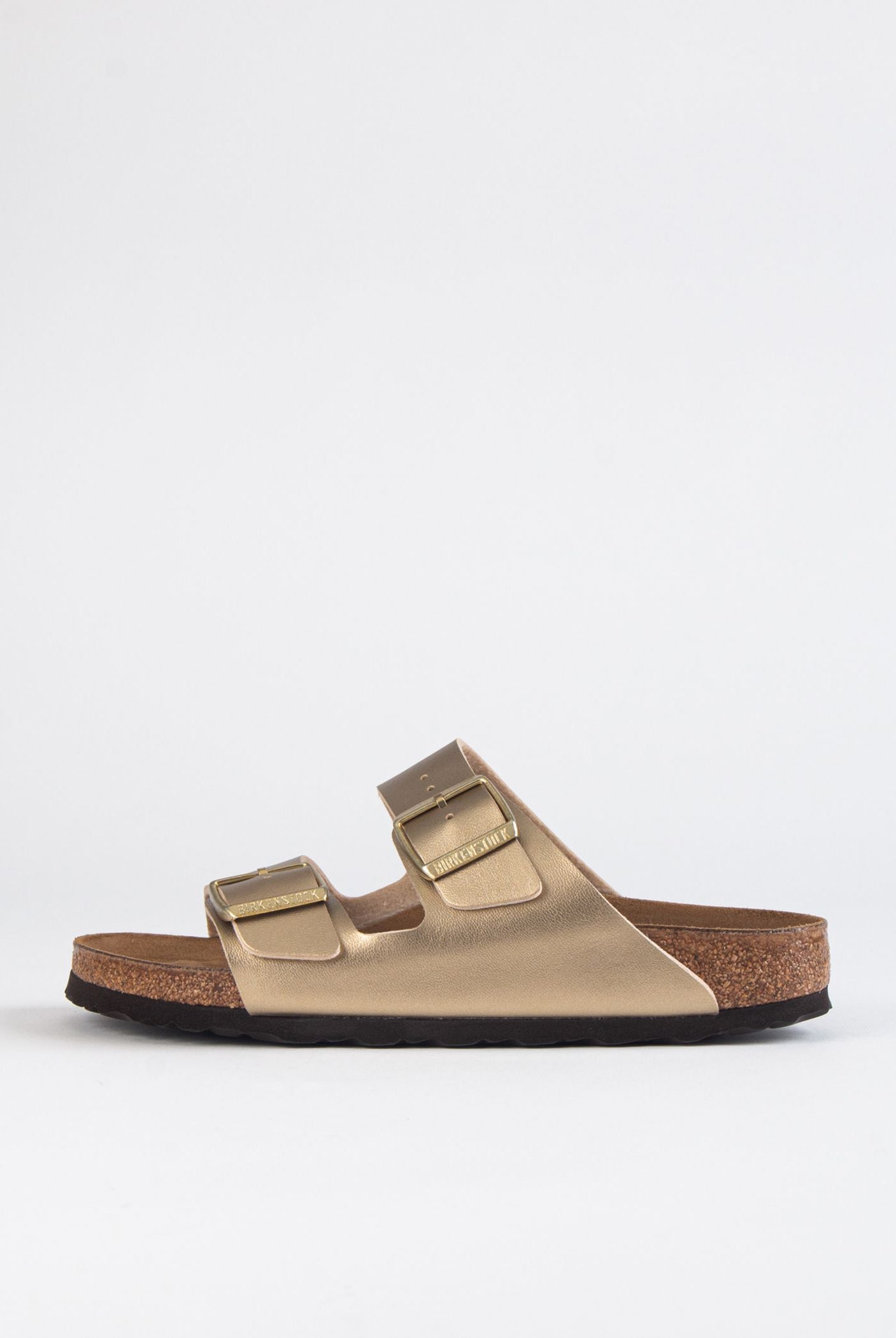 swatch_gold leather arizona sandal flat sandals