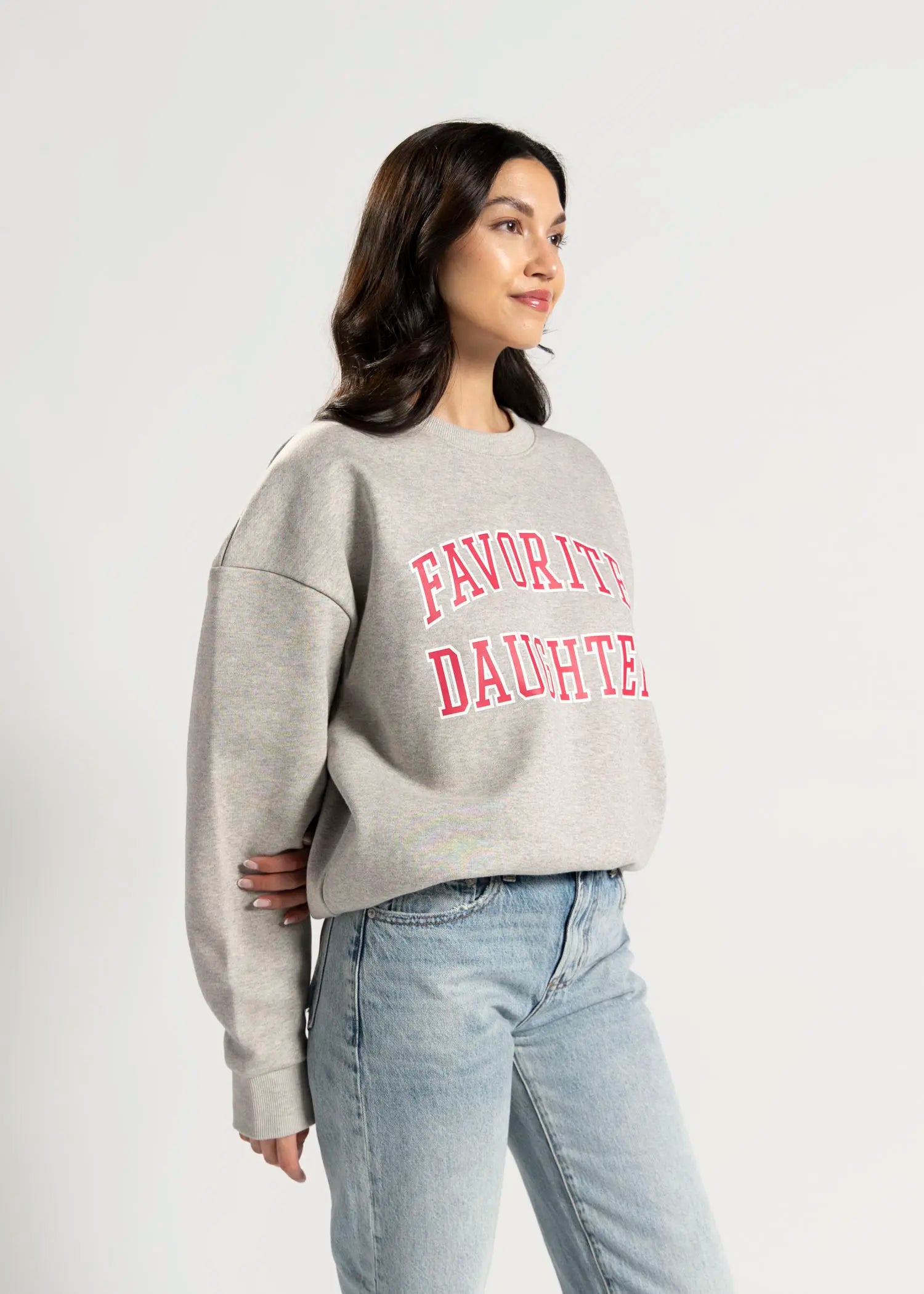 swatch_grey/red collegiate sweatshirt apparel