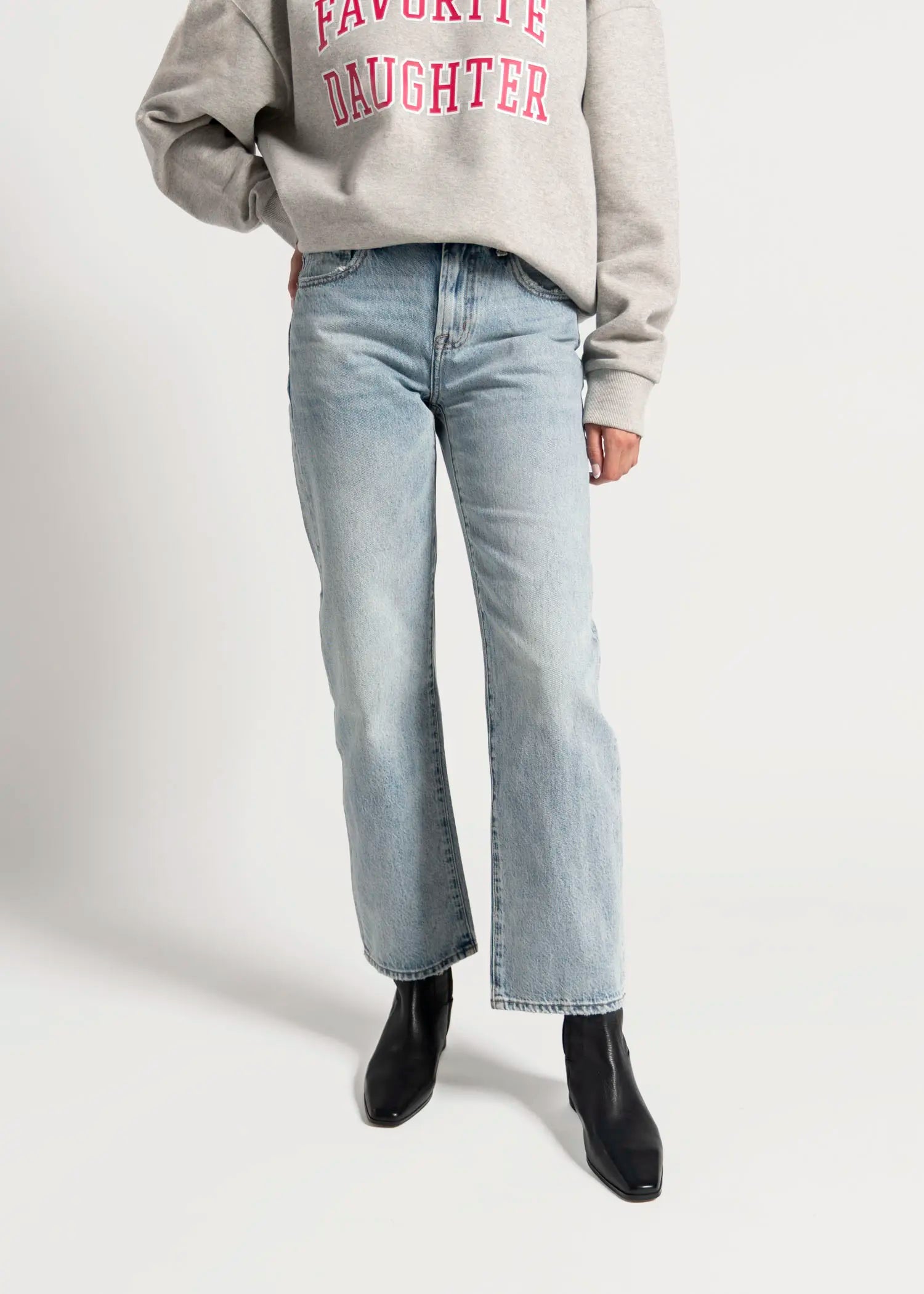 swatch_blue lexi mid rise bowed straight jean apparel