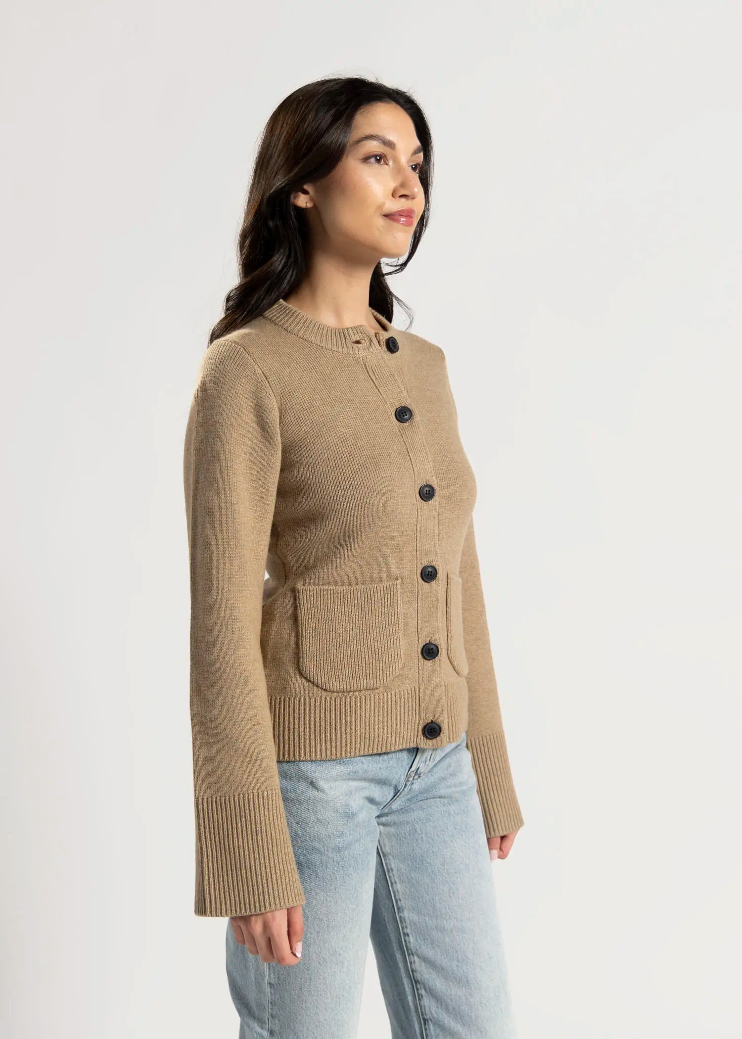 swatch_tan dani cardigan apparel