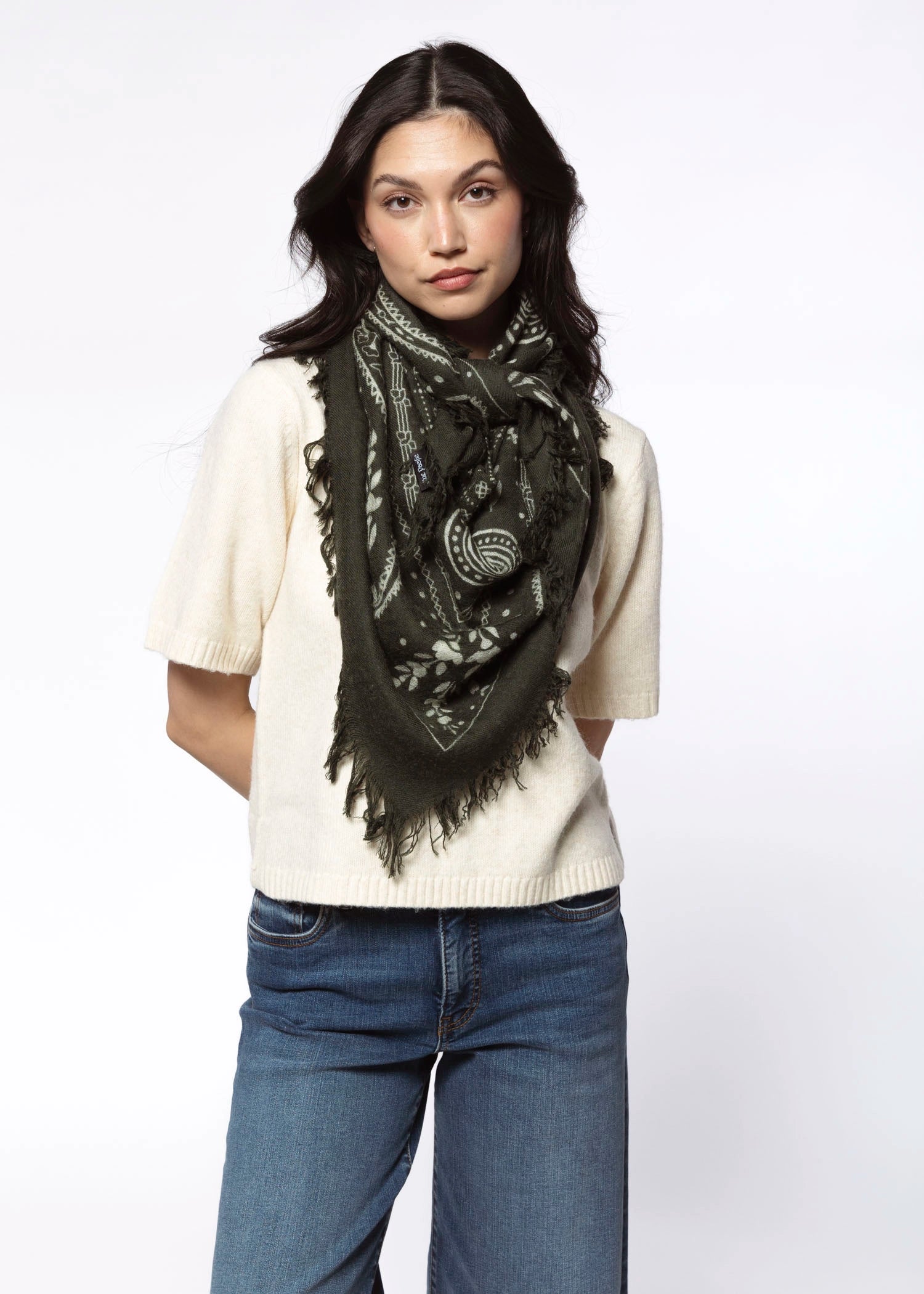 swatch_Forest cashmere bandana scarf
