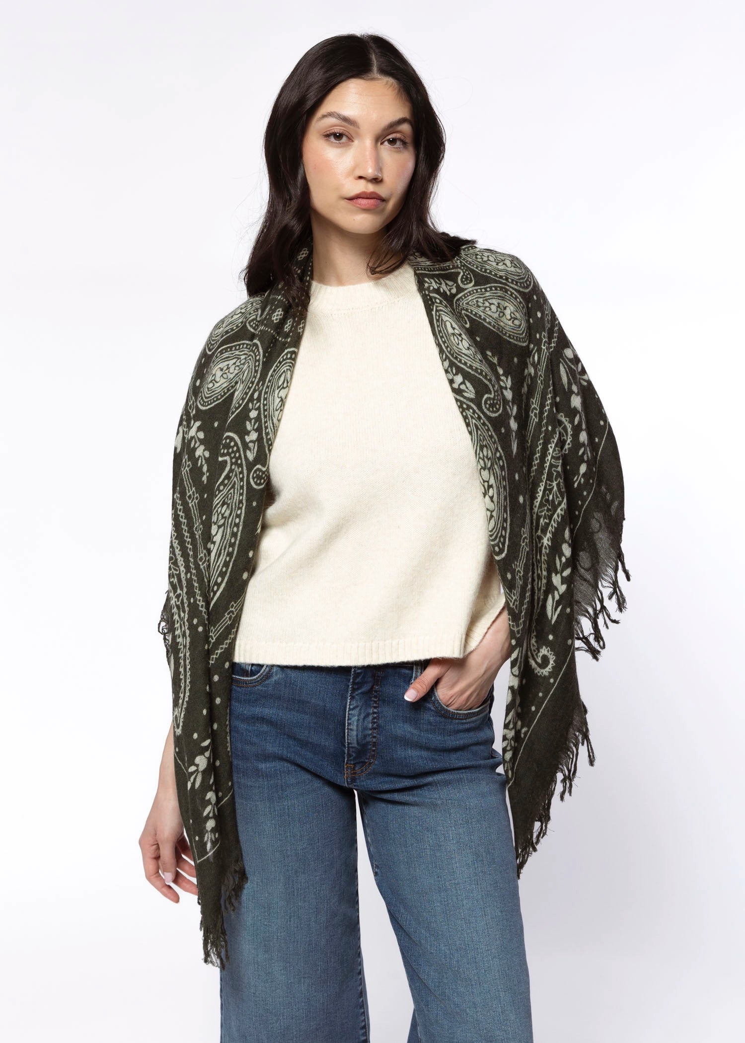 swatch_Forest cashmere bandana scarf