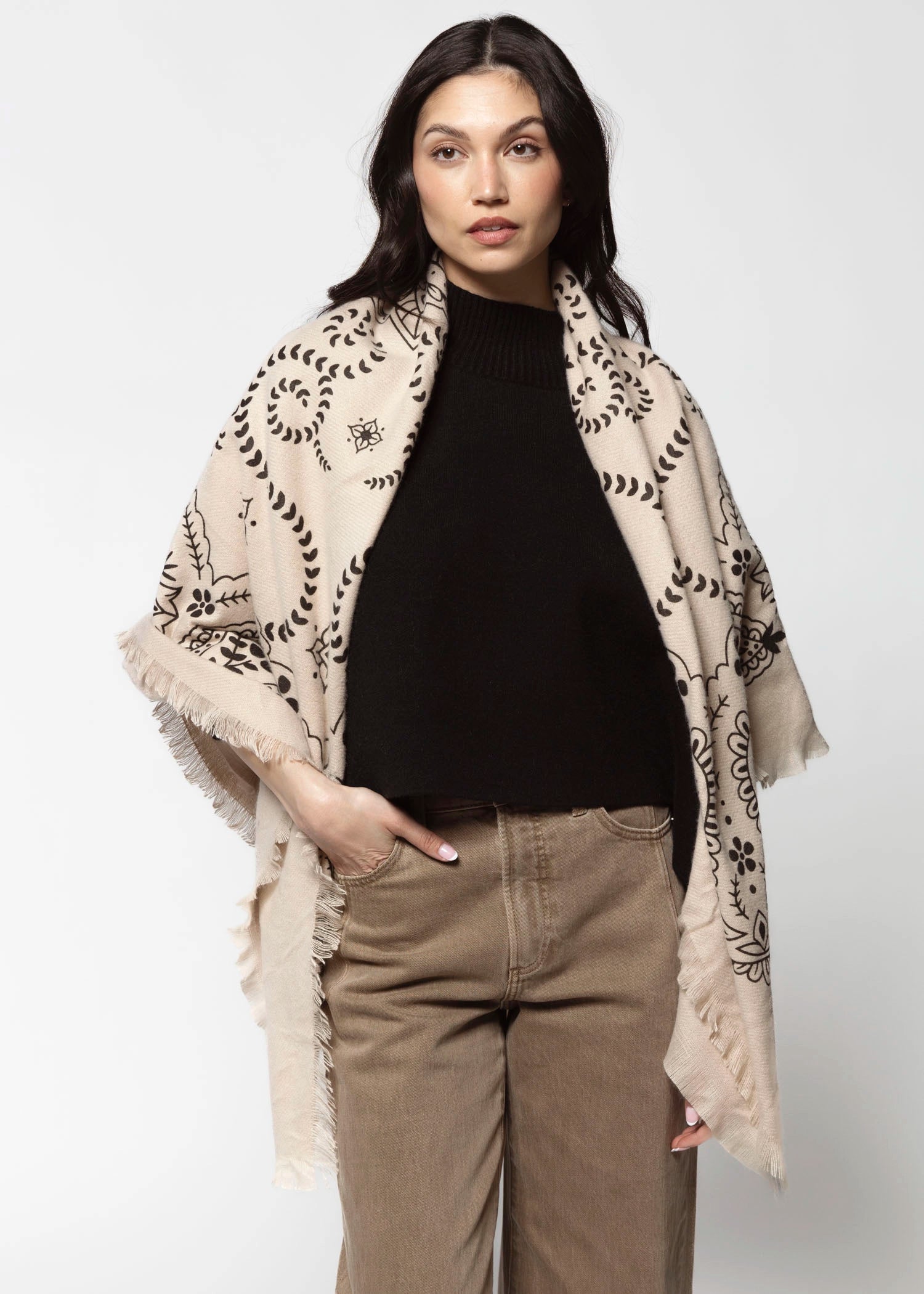 swatch_Taupe large bandana scarf