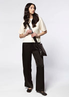 swatch_Black satin straight leg pant
