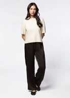 swatch_Black satin straight leg pant