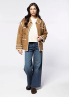 swatch_Tan shearling jacket