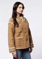 swatch_Tan shearling jacket