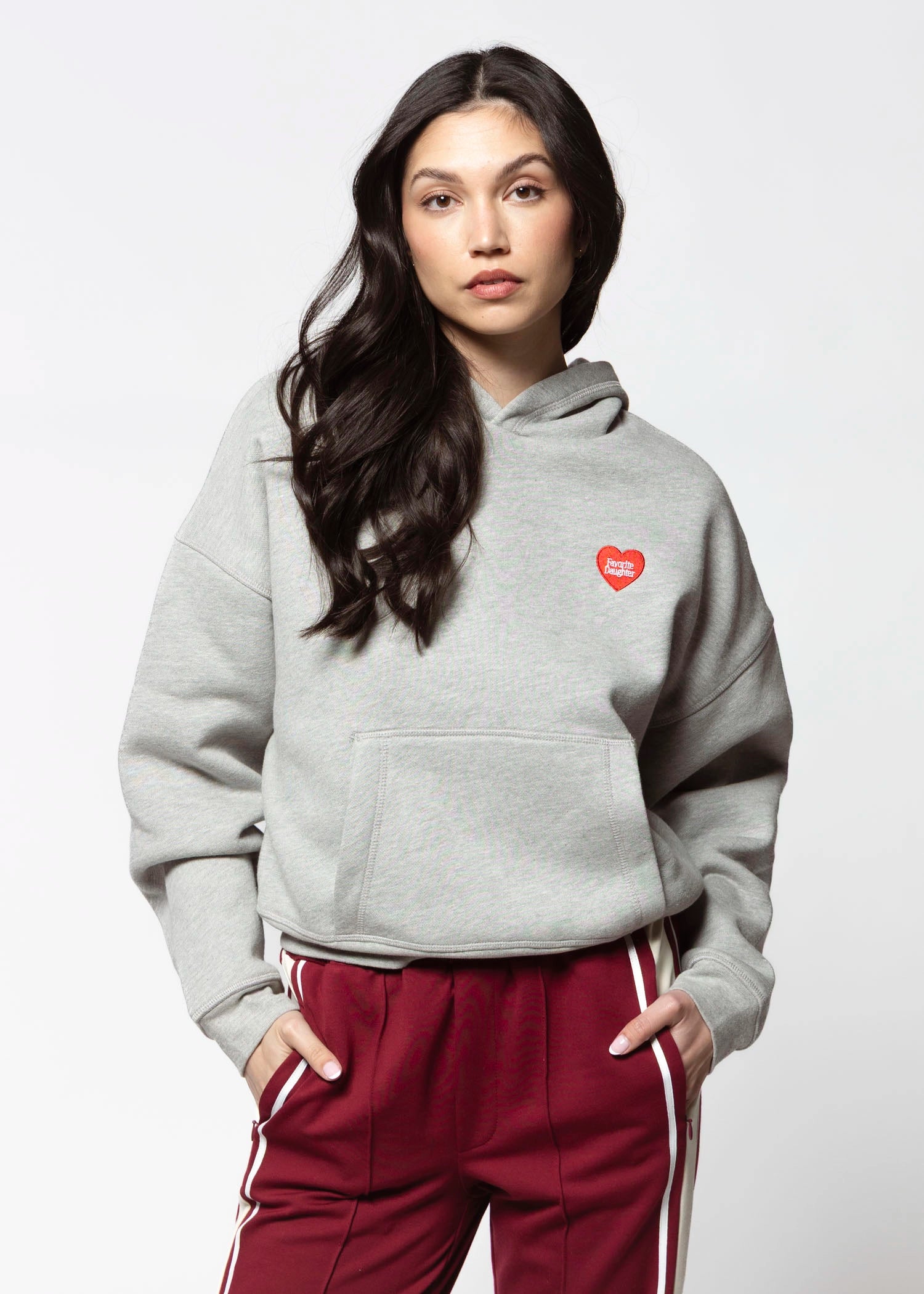 swatch_Heather Grey favorite daughter heart hoodie