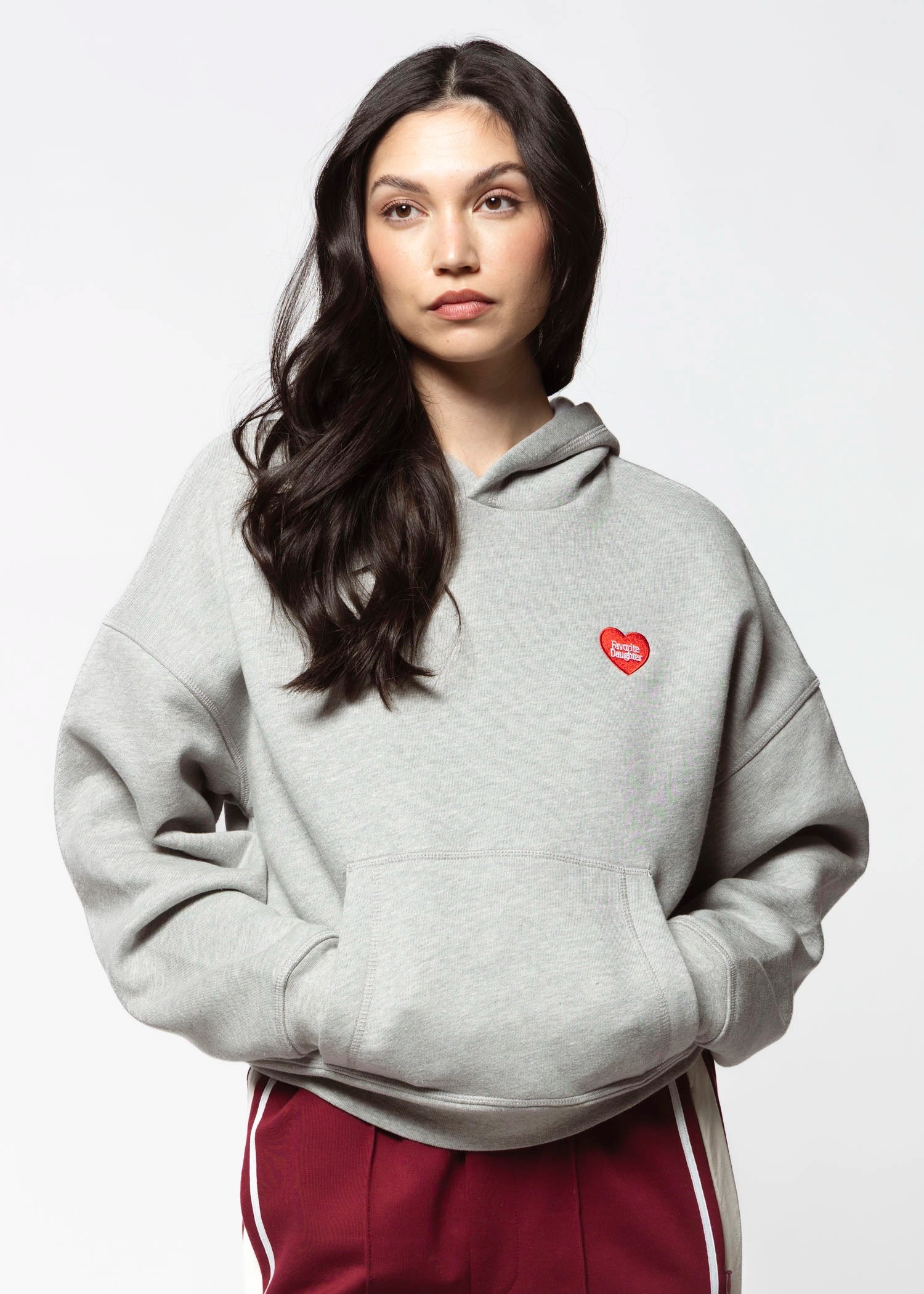swatch_Heather Grey favorite daughter heart hoodie