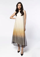 swatch_Mustard sheer ombre dress