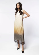 swatch_Mustard sheer ombre dress