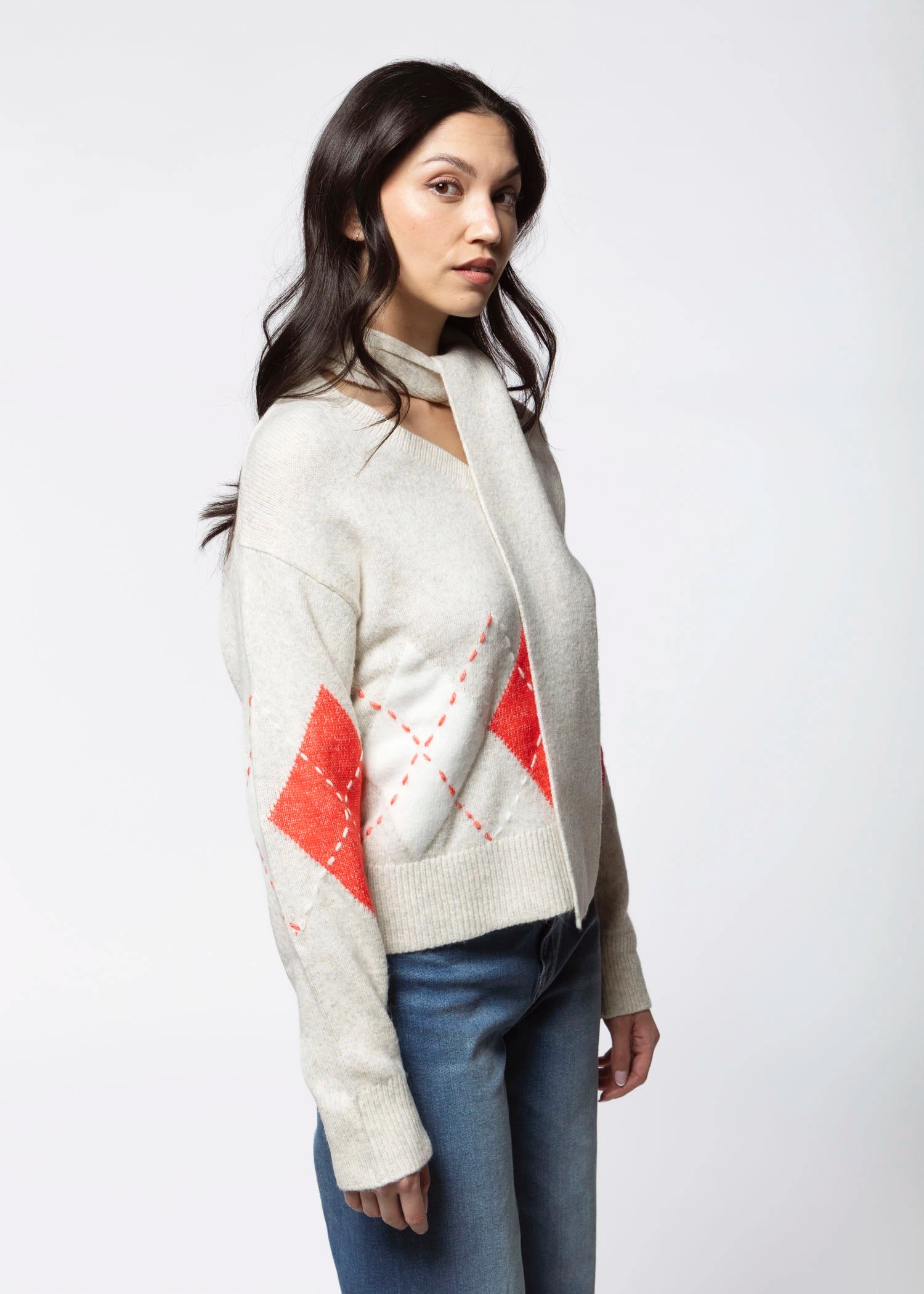 swatch_Tulip/Vanilla sanctuary scarf sweater