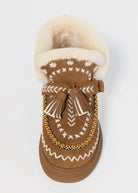 swatch_Camel Suede shearling lined bootie