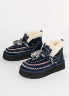 swatch_Navy Haircalf shearling lined boot