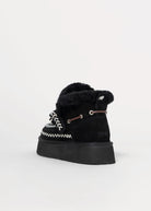 swatch_Black Suede shearling lined boot