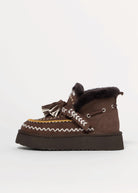 swatch_Coffee Suede shearling lined boot