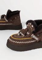 swatch_Coffee Suede shearling lined boot