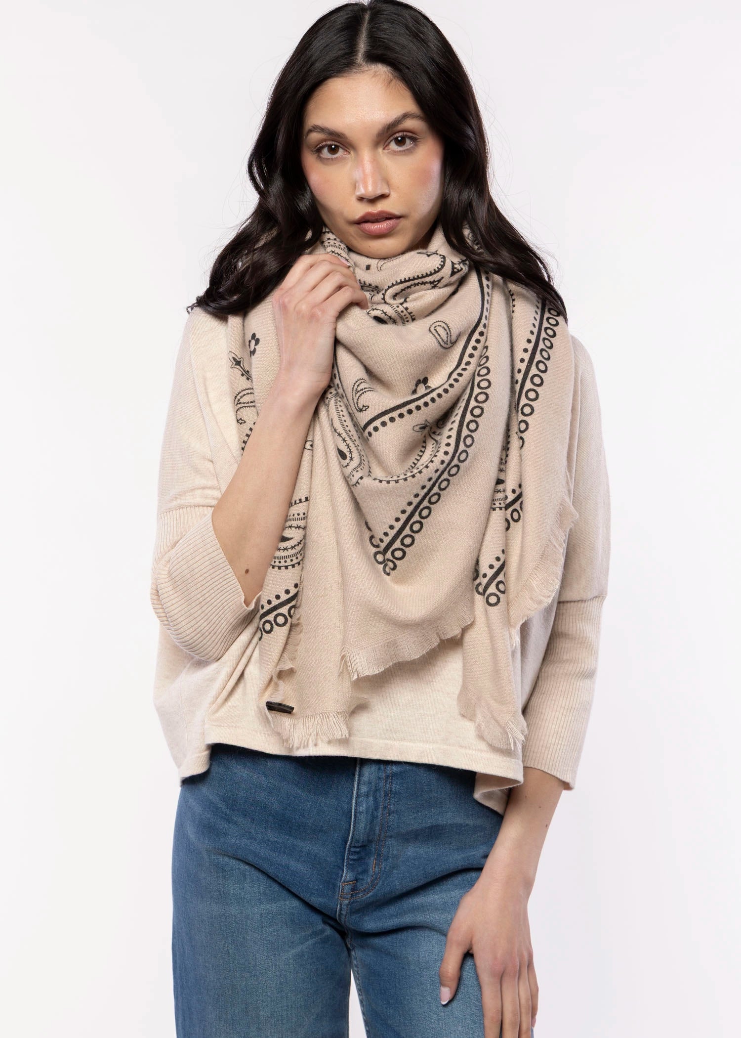 swatch_Taupe bandana scarf