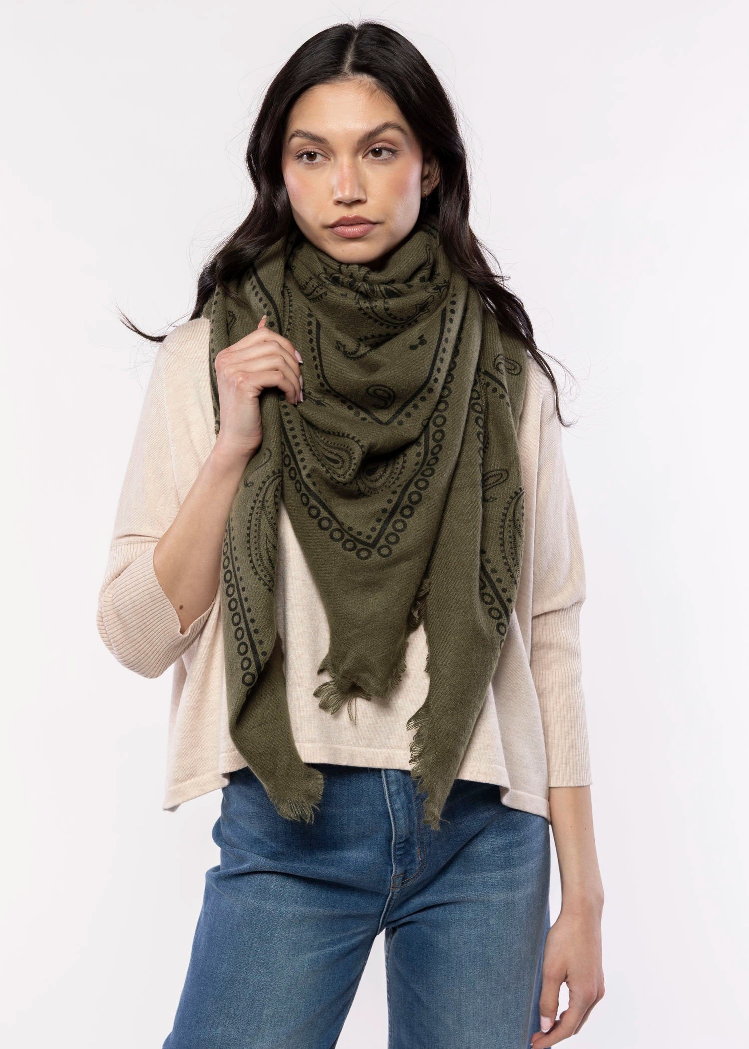 swatch_Khaki bandana scarf